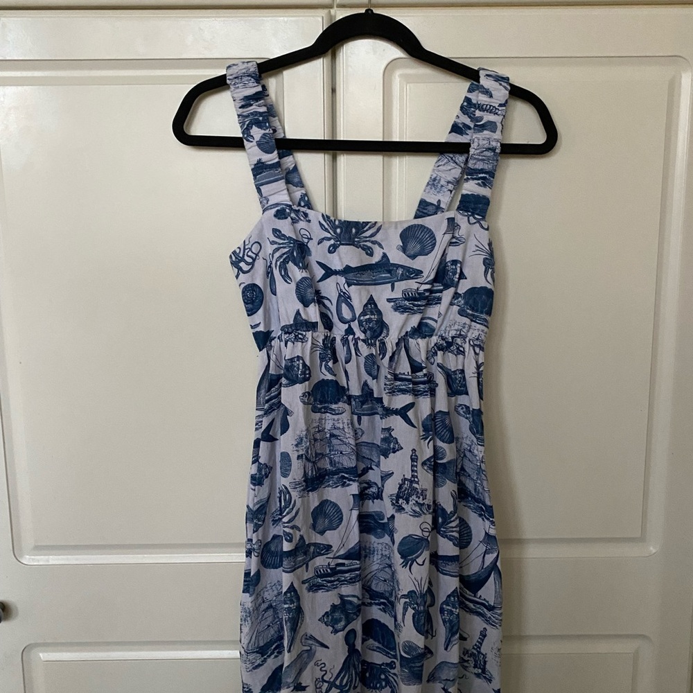 Sun dress, ruched straps